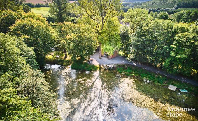 Remote chalet by pond in Saint-Hubert, Ardennes