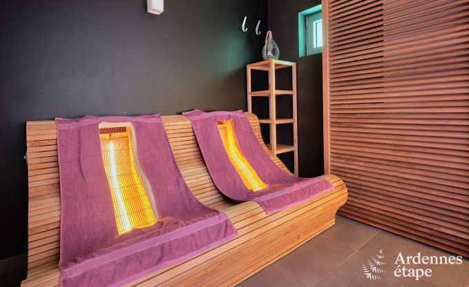 Wellness stay in Vaux-sur-Sre for 8 people with spa, pool and view of the Ardennes