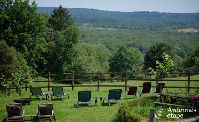 Comfortable holiday home for 10 people in Villers-en-Fagne with covered outdoor pool, jacuzzi and wood stove